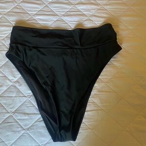 Aerie Black High-Waisted Bikini Bottom